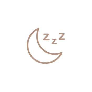 Icon of a half moon and Z representing sleep